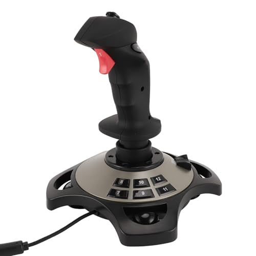 Flight Simulation Controller Joystick for PC, PC Flight Joystick Controls with Vibration Function Throttle Control for PC Computer Laptop for 7 8 10 11
