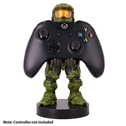 Exquisite Gaming: Halo: Master Chief - Mobile Phone & Gaming Controller Holder, Device Stand, Cable Guys, Xbox Licensed Figure, Green