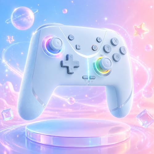 Switch Controller, Wireless Pro Controller for Nintendo Switch 2/Switch/Lite/OLED, Bluetooth controllers Compatible with iPhone/Mac/iPad/iOS/Android/Phone/PC/Steam and TV with Programming/RGB4/Vibration / 3 Turbo Modes/6-Axis/Motion (Blue) - color: Blue