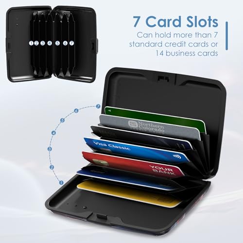 Credit Card Holder, Cool Planet RFID Wallet Women Pocket Small Card Holder Travel Cute Thin Card Case ID Aluminum RFID Blocking Card Organizer Gifts Girls - color: Cool Planet