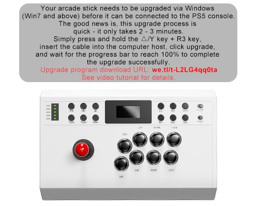 Nonbliep Wired Arcade Stick Compatible with PlayStation 5/PS4/PC/Android, for PS5 Fight Stick with Programming Function, Turbo Function, 9.8FT Braided Cable Fight Stick and Wired Connection