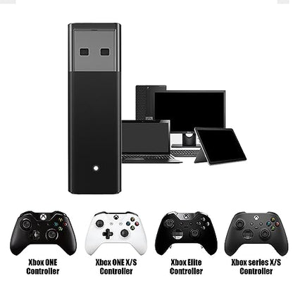 Wireless Adapter for Controller Xbox, Bluetooth Adapter for Controller Xbox One/Xbox One X S/Xbox Series X S/Elite, Compatible with Windows 10/11/8/8.1/7