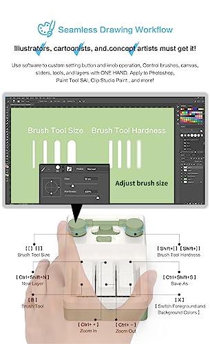 6 Key 2 Knob Macro Keyboard - Programmable Wired/Bluetooth /2.4G Receiver One Handed Gaming Keyboard With Software Macro Keys, Hot-Swap Switch RGB For Photoshop, Gaming