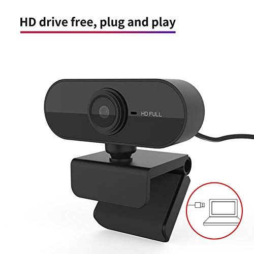 Full HD 1080P Webcam with Microphone Streaming Web Camera for Video Calling and Recording USB PC Camera Computer Camera for, Laptop & Desktop, Plug and Play, 360° Flexible