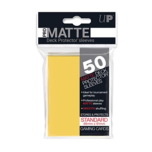 Ultra Pro 50ct Pro-Matte Yellow Standard Deck Protectors - color: Yellow