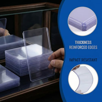 400 Pcs 3 x 4 Inch Card Sleeves and Toploaders for Trading Cards | Includes 200 Hard And 200 Soft Card Protectors For Baseball, Football, Sports And Trading Card Storage And Display