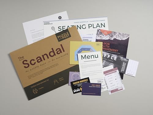 Unique Escape Room in an Envelope | Great for Groups - Families & Friends | Perfect for Games Night | Escape Room in A Box | Puzzle Mystery Game - The Scandal - style: The Scandal