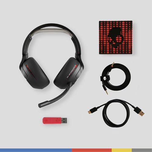 Skullcandy Crusher PLYR 720 Wireless Gaming Headset - Digi-Black | THX Spatial Audio, Multi-Sensory Crusher Bass, Removable Microphone, PC, PlayStation, Nintendo, Multi-Platform, Open-Back - color: Digi-Black