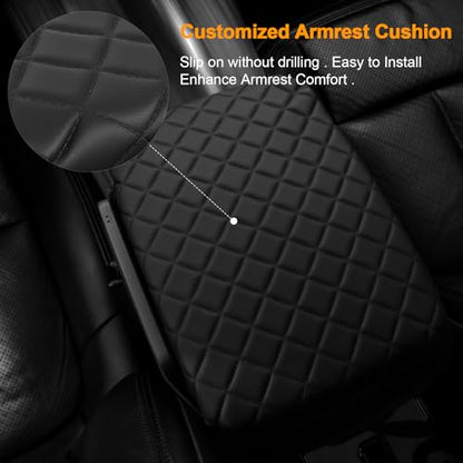 Console Cushion Cover for Toyota Tacoma 2005-2015 | SR SR5 Off-Road PreRunner TRD-Sport pro Limited Tacoma Organizer Armrest Storage Box Cover Tacoma Accessories - size: for 2005-2015 Tacoma