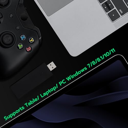 Mcbazel Wireless Adapter for Xbox Controller, Wireless Gaming Adapter for Xbox One, One X/S, Elite 2, Series X/S, Xbox Controller, Compatible with PC, Windows 11/10/8/8.1/7 (USB 2.0/3.0)