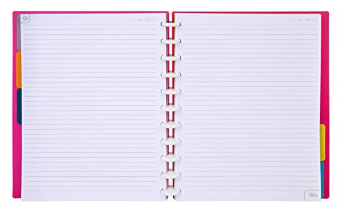 Talia Discbound Notebooks, Planner, Customizable, (90's Pink, Letter (8.5in x 11in)) - color: 90's Pink, size: Letter (8.5in x 11in)