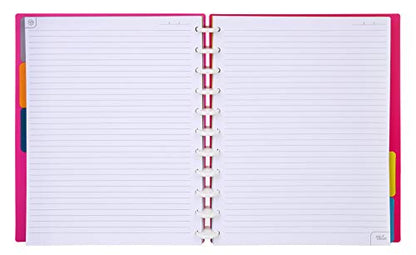 Talia Discbound Notebooks, Planner, Customizable, (90's Pink, Letter (8.5in x 11in)) - color: 90's Pink, size: Letter (8.5in x 11in)