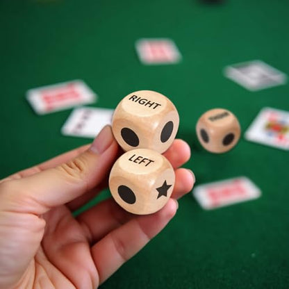 ZLIXING 3 Pcs Dice with 50 Pcs Poker Chips Games Set | Family board games, funny party stuff, cool travel gadgets