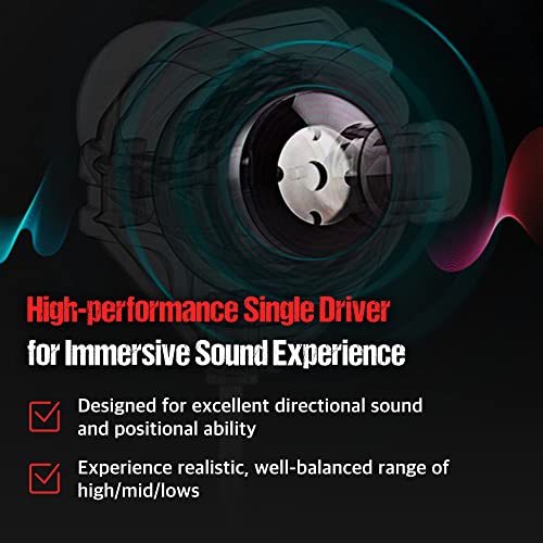 SPE-G9 Light Gaming Earbuds Single Driver 3.5mm with Dual Microphone | Wired Earbuds with 1.5m Cable | for PC, Mobile, Xbox, PS5, PS4, Switch | in-Ear Gaming Headset (Blue)