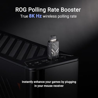 ASUS ROG Harpe Ace Extreme Wireless Esports Gaming Mouse – Carbon Fiber Build, 47g Lightweight, Tri-Mode Connectivity, 42K DPI, up to 70Hr Battery, Glass Skates, Pro-Approved, PC/Mac Support - Black - color: Black, style: Harpe Ace Extreme