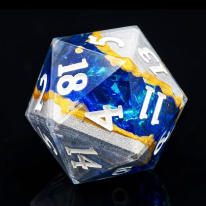 Realm DND Dice Sharp Set Edge 7pcs Handmade Resin Dice for Dungeons and Dragon RPG Game Polyhedral Dice for Role Playing Game（Astral Vein Dice ） - color: Astral Vein Dice