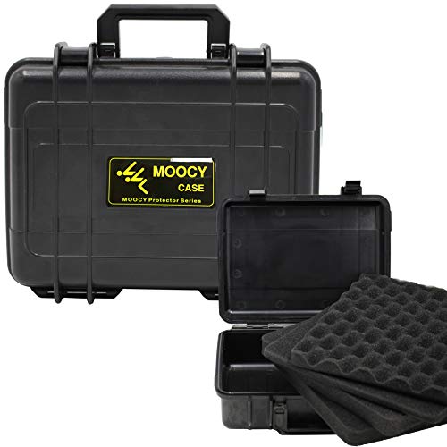 10" Small Hard Case with Customizable Foam Insert, 10.8x8.6x3.7 - Watertight Airtight Crush-Resistant Case for Pistol, Camera, Microphone & Electronics - size: Inner 9.8‘’ x 7.3'' x 3.3"