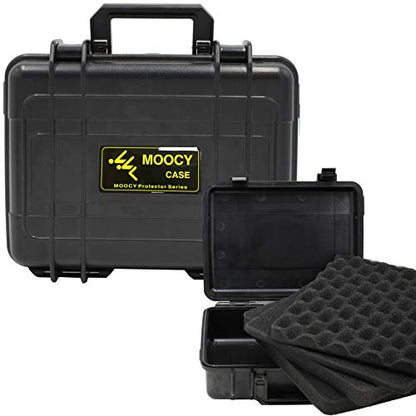10" Small Hard Case with Customizable Foam Insert, 10.8x8.6x3.7 - Watertight Airtight Crush-Resistant Case for Pistol, Camera, Microphone & Electronics - size: Inner 9.8‘’ x 7.3'' x 3.3"