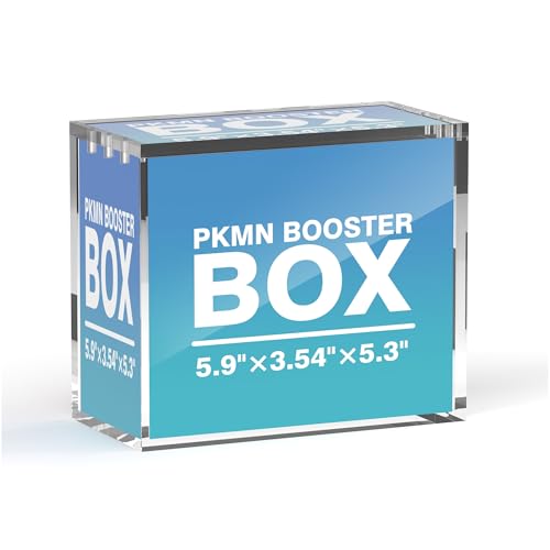 Booster Box Acrylic Case with Magnetic Closure, 5mm Thick Stackable Display Protector Storage Box for PKMN Card Game Booster Box Collection - size: PKMN Booster Box Case