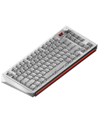 nuphy WH80 Hot-Swap Rapid Trigger Wireless Magnetic Keyboard with knob | Custom RGB Backlit Gaming Keyboard, 80% Layout, Tri-mode Hall Effect, 83 Keys, Support BT/2.4GHz/USB-C - color: White