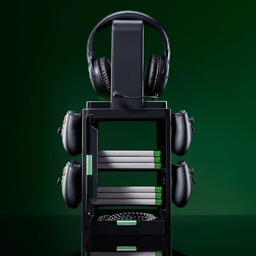 Numskull Official Xbox LED Light Gaming Locker, Controller Holder & Headset Stand for PS4/PS5 & Xbox Series X|S - Multiple LED Lighting Settings - Official Xbox Merchandise - color: Xbox LED