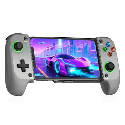 CYOYPPY Mobile Game Controller for iPhone/Android Wireless gaming controller Support Phone Case - Compatible with Xbox Game Pass, Steam Link, Call of Duty, Roblox & Minecraft - color: Grey
