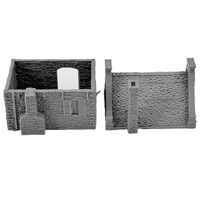 Steele's Residence Terrain 28mm | Stone house terrain for Dungeons & Dragons, tabletop RPGs and wargaming with removable roof and playable interior