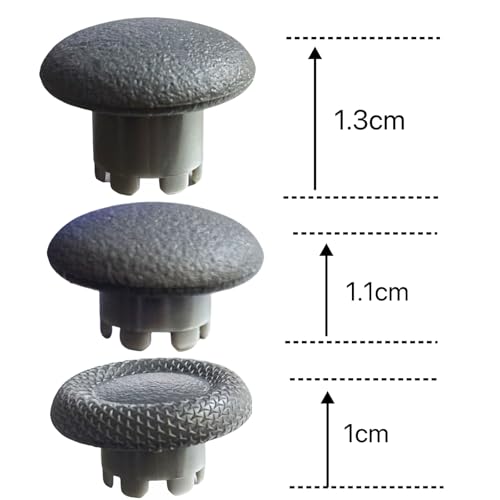 12 in 1 Interchangeable Thumbsticks & Metal Back Paddles Replacement Parts for PS5 DualSense Edge Controller, 6 Silicone Analog Joystick Caps, 4 Paddles Trigger Buttons,2 Snap Rings (Gray) - color: Gray