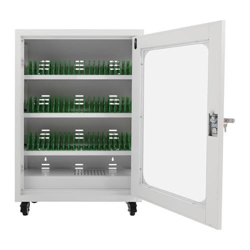 Rechargeable Mobile Phone Charging Cabinet,50 Slots Cell Phones Charging Station Portable Cellphone Charging Cart with Combination Lock, for Students and Employees, Tourists - size: 50-Slots
