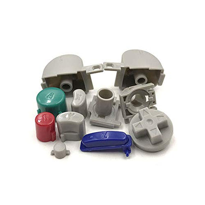 Colorful L R Right Left Trigger Buttons D-Pad Mod Kit Set Full Button Joystick Thumb Grip Thumbstick for NGC Controller Replacement Parts 1