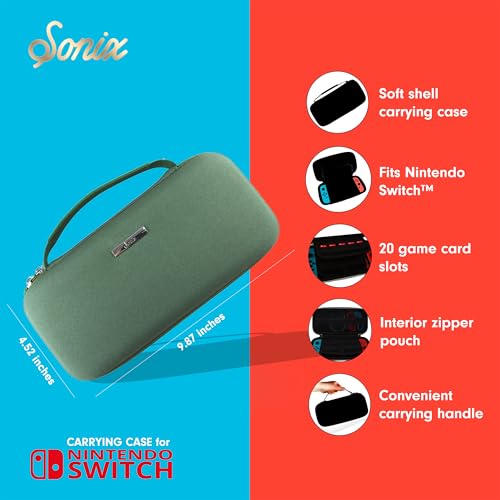 Sonix Carrying Case for Nintendo Switch 1, Protective Travel Case | Olive Green - color: Olive Green