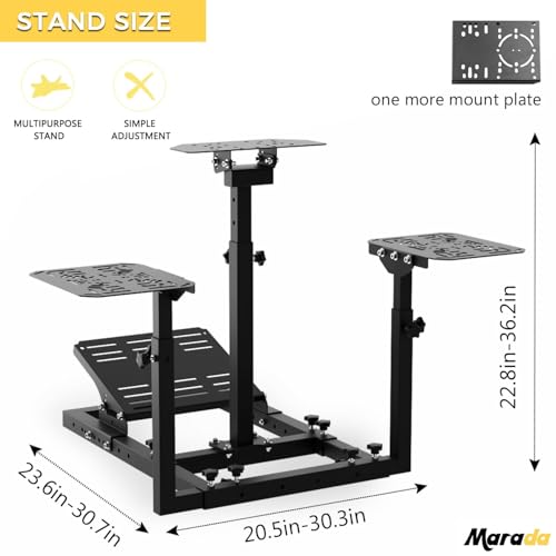 Marada Universal Flight Racing Simulator Stand,Hold Mouse and Keyboard | Fit for Thrustmaster,for Logitech,for Honeycomb,the Fight Sim Cockpit Electronic Device Not Included
