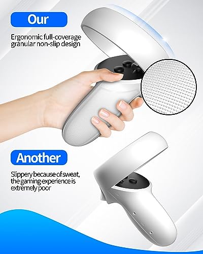 Battery Covers for Meta Quest 2 Controller,DUXICEPIN Replacement Battery Covers kits,Granular non-slip design,Replacement Parts Accessories,Compatible with Oculus Quest 2 Controller | Granular non-slip design for meta quest 2 accessories,Replacement Parts