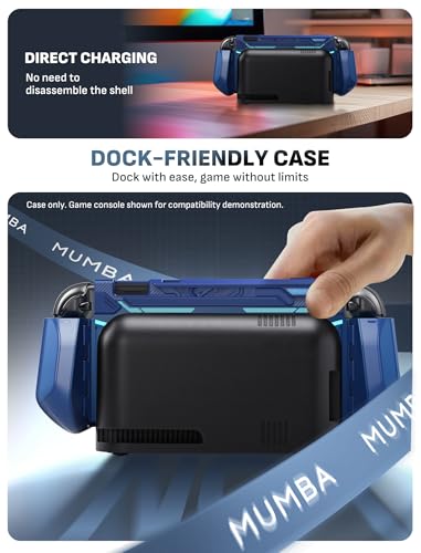 Mumba Blade Series Case for Nintendo Switch 2 [Dock Friendly] [Military-Grade Protection] Switch 2 Grip Protective Cover Shell, Quick-Release Joy-Con, Accessories for Switch 2 Controllers (Blue) - color: Blue