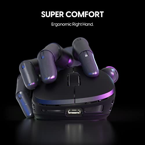 Pulsar Gaming Gears - Xlite v2 Wireless Gaming Mouse, Ultra Lightweight 2.1 oz (59 g), Ergonomic, 2.4 Ghz 1 ms 20000 DPI Optical Sensor PAW3370 Domestic Genuine Product (Medium, Wireless, Black) - color: Black, size: Medium, style: Xlite V2