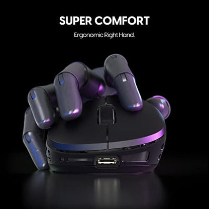 Pulsar Gaming Gears - Xlite v2 Wireless Gaming Mouse, Ultra Lightweight 2.1 oz (59 g), Ergonomic, 2.4 Ghz 1 ms 20000 DPI Optical Sensor PAW3370 Domestic Genuine Product (Medium, Wireless, Black) - color: Black, size: Medium, style: Xlite V2