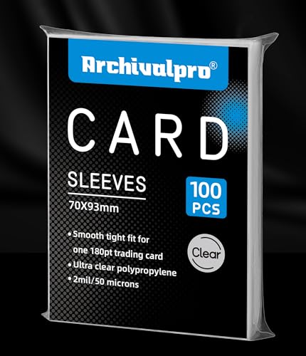 Ultra Clear Soft Penny Sleeves - 100pcs Standard Size Trading Card Protectors, Fits 180PT Cards, Acid-Free PVC-Free Card Sleeves for Collectors, Sports & Outdoors - size: 70×93mm (2.76"×3.66")