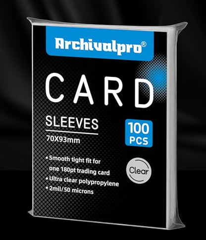Ultra Clear Soft Penny Sleeves - 100pcs Standard Size Trading Card Protectors, Fits 180PT Cards, Acid-Free PVC-Free Card Sleeves for Collectors, Sports & Outdoors - size: 70×93mm (2.76"×3.66")