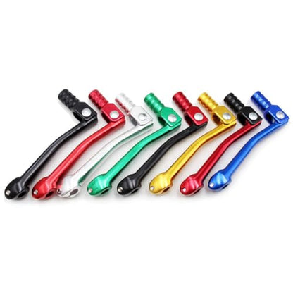 PRO BAT 11mm Motorcycle Gear Shift Lever with 22mm Hand Grips Set | for 50cc 70cc 90cc 110cc 125cc 150cc 200cc 250cc Quad Pit Dirt Bike ATV Buggy Motorcycle CRF XR Apollo Red - color: Red