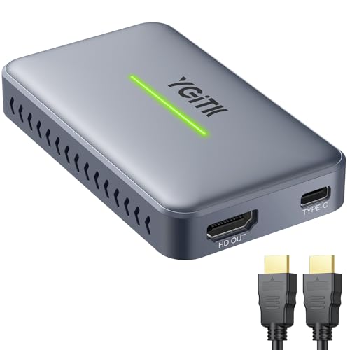4K HDMI Capture Card, USB 3.0 Game Video Recorder with RGB Indicator | Capture up to 4K30, 1440p60 or 1080p120 with 4K60 loop-out, low latency, mic/line input and plug-and-play setup.