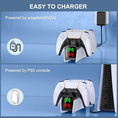 ps5 controller charger station PS5 Accessories Kits, charging station for PlayStation 5/Elite controller, Docking Station Replacement for DualSense Charging Station with USB C Cable