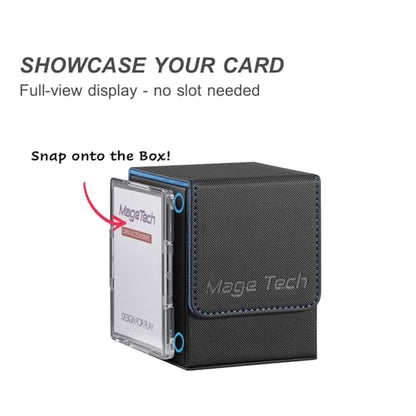 Mage Tech Adventurer [Hero] Modular Deck Box - Holds 99 Double-Sleeved Cards - Includes Avatar Holder - Ultra-Rugged, Expandable Design - MTG Commander/EDH & More - Black/Blue - color: 2. Enigma (Black/Blue), style: 2. Hero