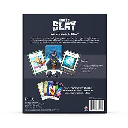 Unstable Games Here to Slay Card Game - Fantasy Adventure Strategy Game for 2-6 Players, Ages 10 and Up - Family Game Night Card Game from the Creators of Unstable Unicorns - style: Base Game