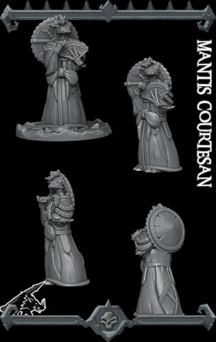 Generic Jadewhisper, Mistress of Deception | Mantis Courtesan | Insect Miniature for Tabletop Games Like D&D and War Gaming Medium (Normal Size), Gray, 02M005.1-3544 - size: Medium (Normal Size)