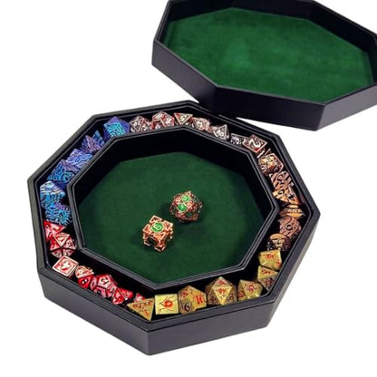 Forged Dice Co. Dice Arena Rolling Tray and Storage Compatible with Any dice Game, D&D and RPG Gaming - color: Green