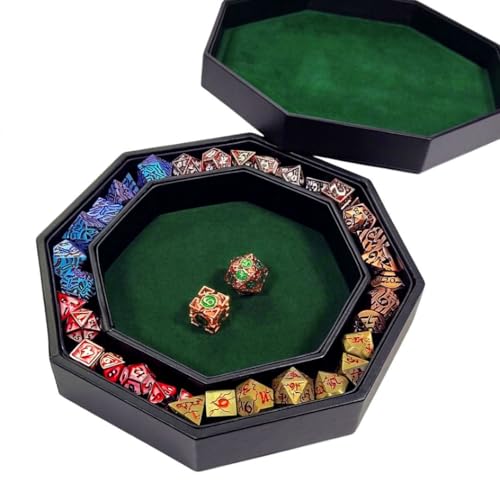 Forged Dice Co. Dice Arena Rolling Tray and Storage Compatible with Any dice Game, D&D and RPG Gaming - color: Green