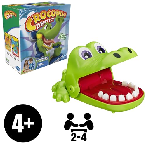 Hasbro Gaming Crocodile Dentist Kids Board Game, Ages 4 and Up (Amazon Exclusive)