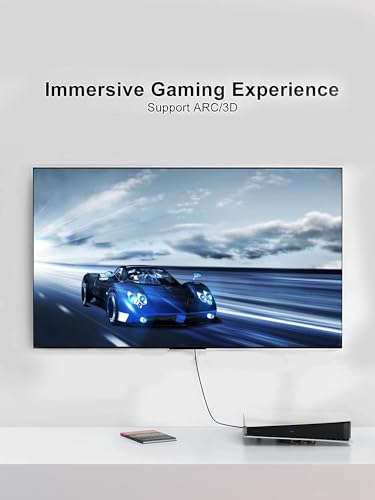 CableCreation 6ft 4K HDMI Cable, Left Angle 90 Degree, 4K@60HZ Ultra HD Support, Male to Male Black - size: 6FT, style: Left Angle