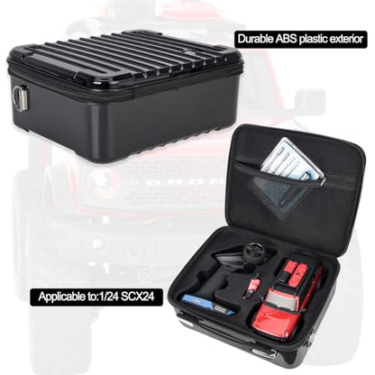 Portable Hardshell Carrying Case Box Protective Shoulder Storage Bag Suitcase Organizer for 1/24 RC Crawlers Car SCX24 Accessories