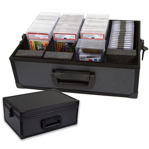 Card Titan All In One Trading Card Storage Box - Graded Cards Toploader and One Touch Card Holder Sports Cards Case with Removable Lid - Fits Graded Slabs, Toploaders and Magnetic Cases